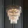 Marietta 16 Light Tiered Pendant – Antique Brass & Clear Glass Rods Marietta 16 Light Tiered Pendant – Antique Brass & Clear Glass Rods
