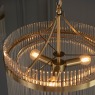 Marietta 3 Light Pendant – Antique Brass & Clear Glass Rods Marietta 3 Light Pendant – Antique Brass & Clear Glass Rods