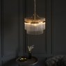 Marietta 3 Light Pendant – Antique Brass & Clear Glass Rods Marietta 3 Light Pendant – Antique Brass & Clear Glass Rods