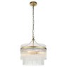 Marietta 3 Light Pendant – Antique Brass & Clear Glass Rods Marietta 3 Light Pendant – Antique Brass & Clear Glass Rods