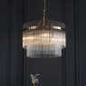 Marietta 3 Light Pendant – Antique Brass & Clear Glass Rods Marietta 3 Light Pendant – Antique Brass & Clear Glass Rods