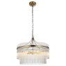 Marietta 5 Light Pendant – Antique Brass & Clear Glass Rods