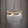 Marietta 5 Light Pendant – Bright Nickel & Clear Glass Rods Marietta 5 Light Pendant – Bright Nickel & Clear Glass Rods