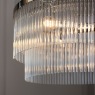Marietta 5 Light Pendant – Bright Nickel & Clear Glass Rods Marietta 5 Light Pendant – Bright Nickel & Clear Glass Rods
