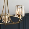 Berenice 3 Light Semi-Flush Ceiling Light – Antique Brass & Faceted Glass Berenice 3 Light Semi-Flush Ceiling Light – Antique Brass & Faceted Glass
