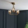Berenice 3 Light Semi-Flush Ceiling Light – Antique Brass & Faceted Glass Berenice 3 Light Semi-Flush Ceiling Light – Antique Brass & Faceted Glass