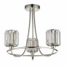Berenice Semi Flush Ceiling Light Bright Nickel and Faceted Glass Berenice Semi Flush Ceiling Light Bright Nickel and Faceted Glass
