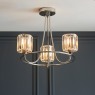 Berenice Semi Flush Ceiling Light Bright Nickel and Faceted Glass Berenice Semi Flush Ceiling Light Bright Nickel and Faceted Glass