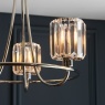 Berenice Semi Flush Ceiling Light Bright Nickel and Faceted Glass Berenice Semi Flush Ceiling Light Bright Nickel and Faceted Glass