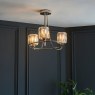 Berenice Semi Flush Ceiling Light Bright Nickel and Faceted Glass Berenice Semi Flush Ceiling Light Bright Nickel and Faceted Glass