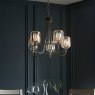 Berenice Pendant Light Bright Nickel and Faceted Glass Berenice Pendant Light Bright Nickel and Faceted Glass