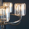 Berenice Pendant Light Bright Nickel and Faceted Glass Berenice Pendant Light Bright Nickel and Faceted Glass