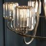 Berenice Pendant Light Bright Nickel and Faceted Glass Berenice Pendant Light Bright Nickel and Faceted Glass