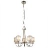 Berenice Pendant Light Bright Nickel and Faceted Glass