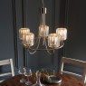 Berenice Pendant Light Bright Nickel and Faceted Glass Berenice Pendant Light Bright Nickel and Faceted Glass