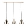 Hal 3 Linear Pendant Light in Bright Nickel Hal 3 Linear Pendant Light in Bright Nickel