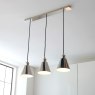 Hal 3 Linear Pendant Light in Bright Nickel Hal 3 Linear Pendant Light in Bright Nickel