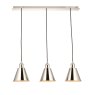 Hal 3 Linear Pendant Light in Bright Nickel