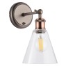 Hal Wall Light in Clear Copper Pewter Hal Wall Light in Clear Copper Pewter