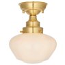 Camberley Ceiling Light Brass with Opal Glass