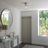 Camberley Ceiling Light Bright Nickel with Clear Glass Camberley Ceiling Light Bright Nickel with Clear Glass
