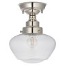 Camberley Ceiling Light Bright Nickel with Clear Glass Camberley Ceiling Light Bright Nickel with Clear Glass