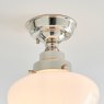 Camberley Ceiling Light Bright Nickel with Opal Glass Camberley Ceiling Light Bright Nickel with Opal Glass