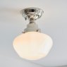 Camberley Ceiling Light Bright Nickel with Opal Glass Camberley Ceiling Light Bright Nickel with Opal Glass