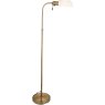 Pharmacy Floor Lamp Antique Brass with Opal Shade Pharmacy Floor Lamp Antique Brass with Opal Shade