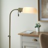 Pharmacy Floor Lamp Antique Brass with Opal Shade Pharmacy Floor Lamp Antique Brass with Opal Shade
