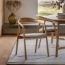 Gallery Direct Madrid Upholstered Dining Chair, Natural Gallery Direct Madrid Upholstered Dining Chair, Natural
