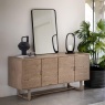 Gallery Direct Craft 4 Door Smoked Sideboard Gallery Direct Craft 4 Door Smoked Sideboard