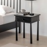 Gallery Direct Wycombe Black 1 Drawer Bedside