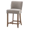 Tarnby Grey Linen Bar Stool Tarnby Grey Linen Bar Stool