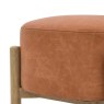 Tindon Vintage Brown Leather Footstool Tindon Vintage Brown Leather Footstool