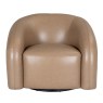 Cascade Leather Swivel Chair- Taupe Cascade Leather Swivel Chair- Taupe