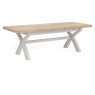 Harbour Stone Grey Cross Leg Extending Dining Table