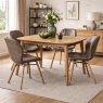 Malin Dining Extending Oak Dining Table 160-200cm + 4 Dorcas Light Brown Dining Chairs Malin Dining Extending Oak Dining Table 160-200cm + 4 Dorcas Light Brown Dining Chairs