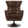 Gallery Direct Brown Leather Swivel Chair Gallery Direct Brown Leather Swivel Chair