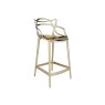 Kartell Masters by Phillippe Starck Stool H.65 Gold Metallic