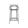 Kartell Masters by Phillippe Starck Stool H.65 Titanium Metallic