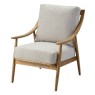Gallery Direct Reliant Mid Century Modern armchair | Natural Linen