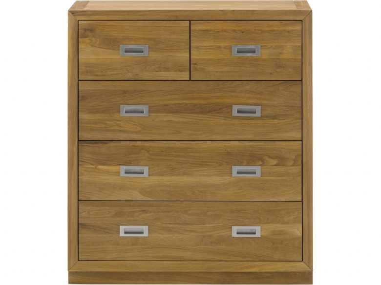 Barwick oak chest with 2 over 3 drawers