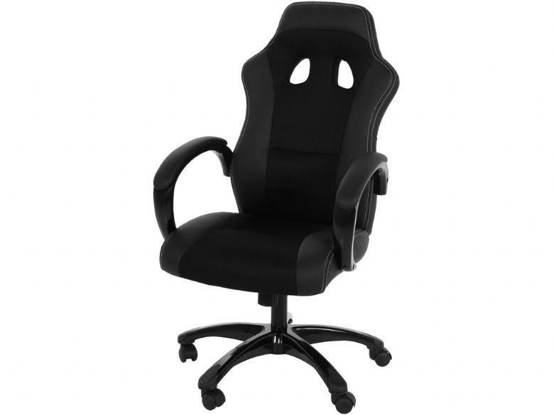 Clipper black swivel chair ideal for gaming