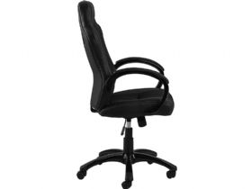 Clipper black swivel chair with tilt mechanism for work or gaming
