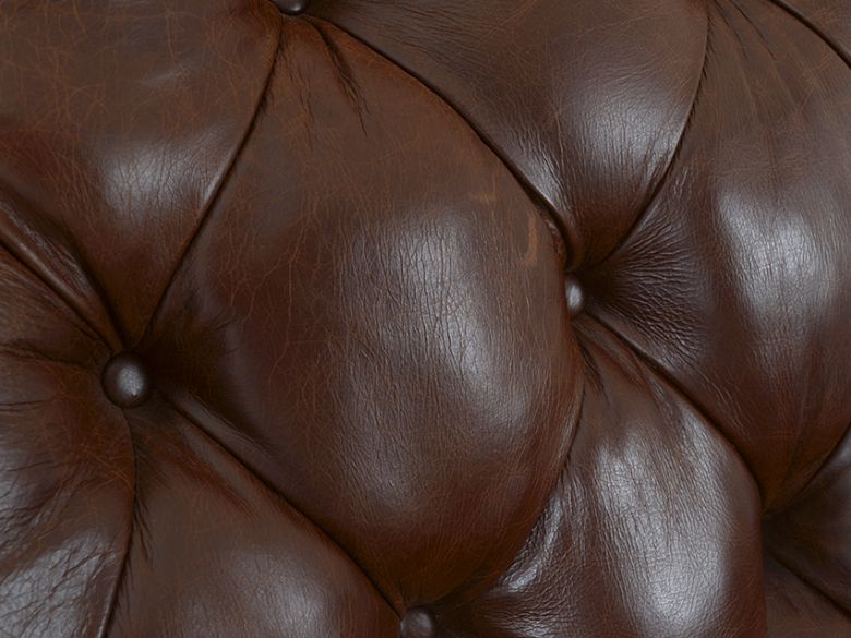 Finna Leather Button Back Chair Detail