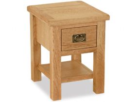 Oak Lamp Table With 1 Drawer