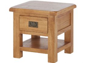 Winchester Oak Lamp Table With Drawer