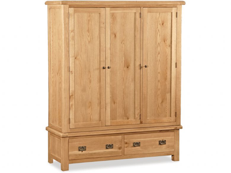 Winchester oak rustic triple wardrobe