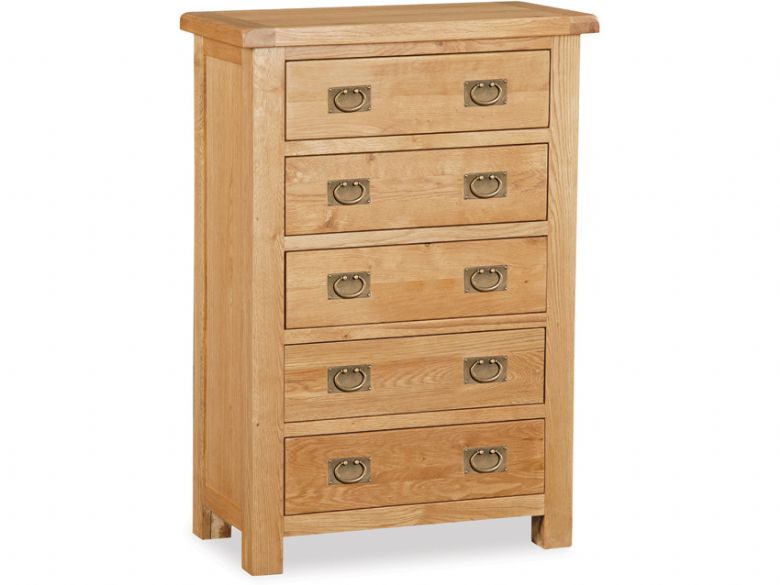 Winchester 2180 oak 5 drawer chest